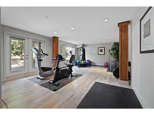 # 202-35 Richard Court Sw, Calgary, AB - Indoor Photo Showing Gym Room