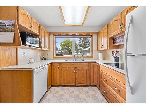 560 Willacy Drive Se, Calgary, AB - Indoor Photo Showing Kitchen With Double Sink