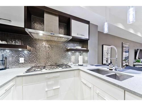 2001 1 Avenue Nw, Calgary, AB - Indoor Photo Showing Kitchen With Double Sink With Upgraded Kitchen