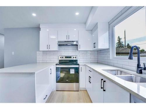 1615 Rouleau Crescent Se, Calgary, AB - Indoor Photo Showing Kitchen With Double Sink With Upgraded Kitchen