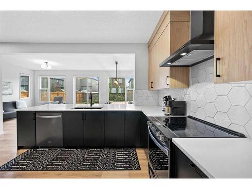 58 Seton Road Se, Calgary, AB - Indoor Photo Showing Kitchen With Upgraded Kitchen