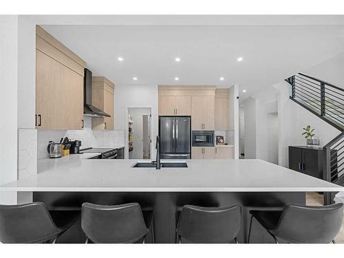 58 Seton Road Se, Calgary, AB - Indoor Photo Showing Kitchen With Upgraded Kitchen