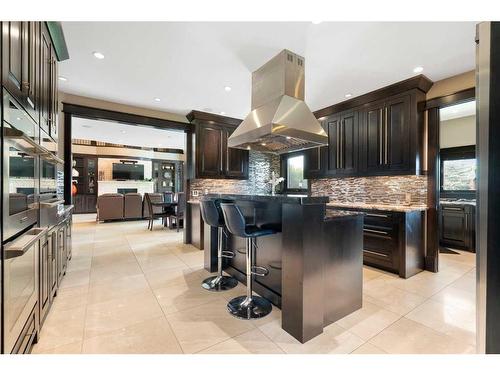 33009 Mountain Glen View, Rural Rocky View County, AB - Indoor Photo Showing Kitchen With Upgraded Kitchen