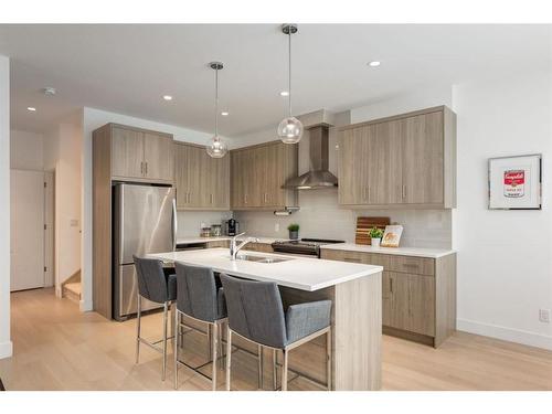 2-1913 30 Street Sw, Calgary, AB - Indoor Photo Showing Kitchen With Double Sink With Upgraded Kitchen