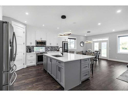 501-Canal Lane, Rural Vulcan County, AB - Indoor Photo Showing Kitchen With Upgraded Kitchen