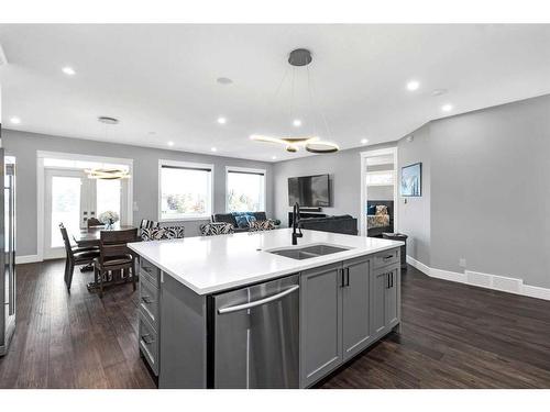 501-Canal Lane, Rural Vulcan County, AB - Indoor Photo Showing Kitchen With Double Sink With Upgraded Kitchen