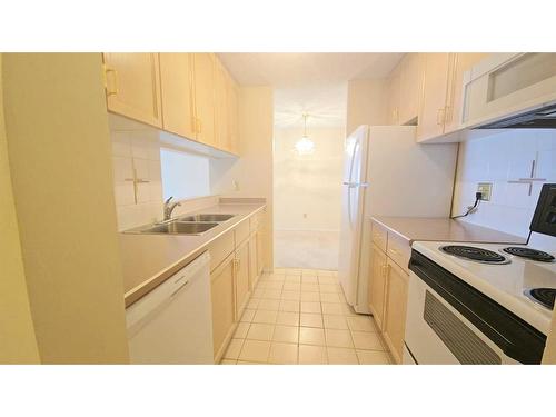 305-723 57 Avenue Sw, Calgary, AB - Indoor Photo Showing Kitchen With Double Sink