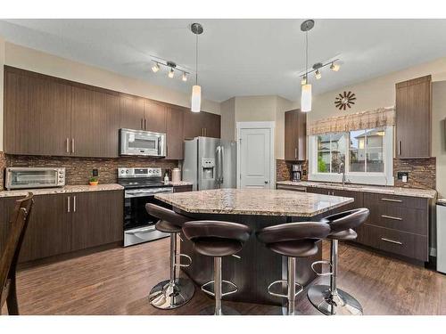 428 Rainbow Falls Drive, Chestermere, AB - Indoor Photo Showing Kitchen With Stainless Steel Kitchen With Upgraded Kitchen