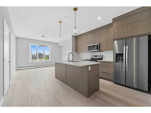 1406-60 Skyview Ranch Road Ne, Calgary, AB - Indoor Photo Showing Kitchen With Stainless Steel Kitchen With Upgraded Kitchen