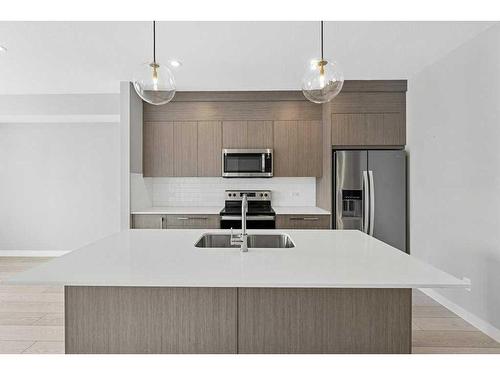 1406-60 Skyview Ranch Road Ne, Calgary, AB - Indoor Photo Showing Kitchen With Stainless Steel Kitchen With Upgraded Kitchen