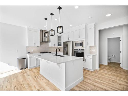 299 Seton Road Se, Calgary, AB - Indoor Photo Showing Kitchen With Stainless Steel Kitchen With Upgraded Kitchen