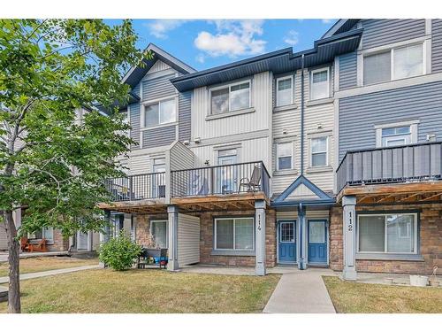 114 New Brighton Landing Se, Calgary, AB - Outdoor With Balcony With Deck Patio Veranda With Facade