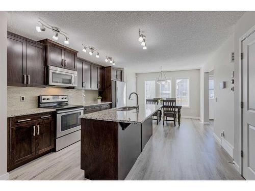 128 Copperpond Parade Se, Calgary, AB - Indoor Photo Showing Kitchen With Stainless Steel Kitchen With Upgraded Kitchen