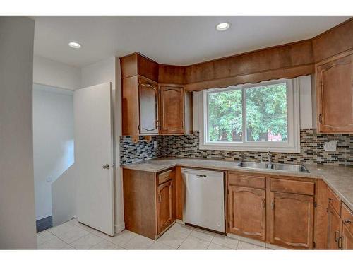 119 Deer Park Place Se, Calgary, AB - Indoor Photo Showing Kitchen With Double Sink