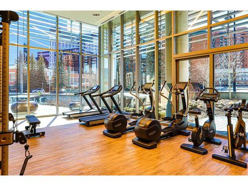 906-738 1 Avenue Sw, Calgary, AB - Indoor Photo Showing Gym Room