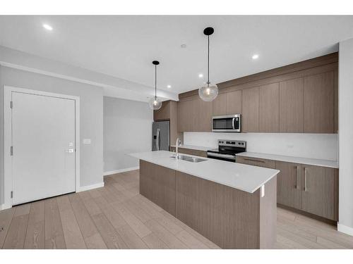 2301-60 Skyview Ranch Road Ne, Calgary, AB - Indoor Photo Showing Kitchen With Stainless Steel Kitchen With Double Sink With Upgraded Kitchen