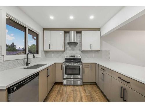 123 Falwood Way Ne, Calgary, AB - Indoor Photo Showing Kitchen With Double Sink With Upgraded Kitchen