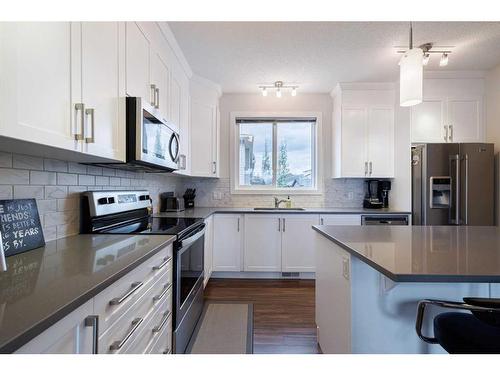 259 Sage Bluff Drive Nw, Calgary, AB - Indoor Photo Showing Kitchen With Stainless Steel Kitchen With Upgraded Kitchen