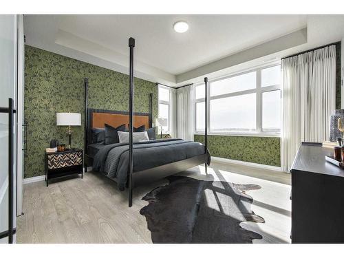 201-190 Marina Cove Se, Calgary, AB - Indoor Photo Showing Bedroom