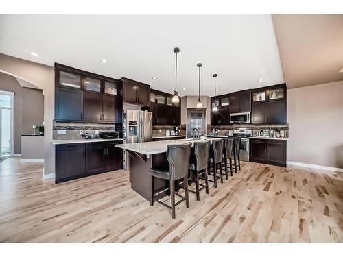 209 Kinniburgh Boulevard, Chestermere, AB - Indoor Photo Showing Kitchen With Upgraded Kitchen