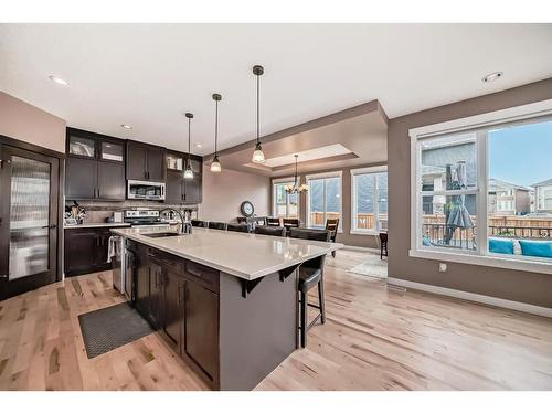 209 Kinniburgh Boulevard, Chestermere, AB - Indoor Photo Showing Kitchen With Upgraded Kitchen