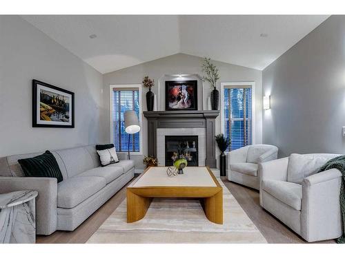 39 Cranridge Crescent Se, Calgary, AB - Indoor Photo Showing Living Room With Fireplace