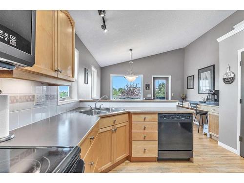 213 West Lakeview Place, Chestermere, AB - Indoor Photo Showing Kitchen With Double Sink