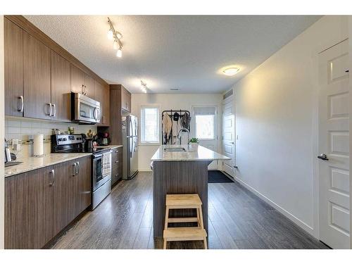 56 Auburn Bay Link Se, Calgary, AB - Indoor Photo Showing Kitchen With Stainless Steel Kitchen