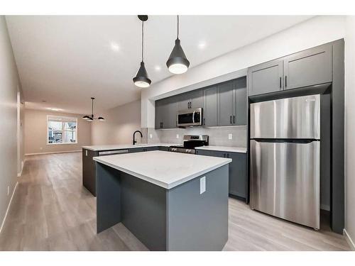 170 Copperleaf Way Se, Calgary, AB - Indoor Photo Showing Kitchen With Stainless Steel Kitchen With Upgraded Kitchen