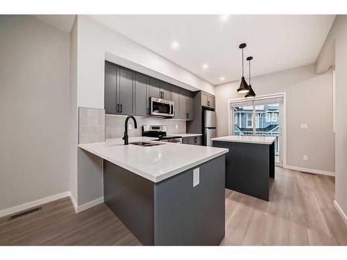 170 Copperleaf Way Se, Calgary, AB - Indoor Photo Showing Kitchen With Double Sink With Upgraded Kitchen