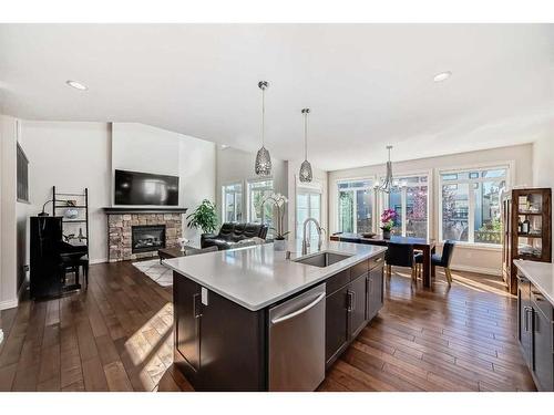 25 Aspen Summit Manor Sw, Calgary, AB - Indoor Photo Showing Other Room With Fireplace