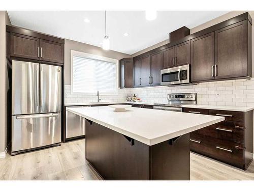 91 Masters Manor Se, Calgary, AB - Indoor Photo Showing Kitchen With Upgraded Kitchen