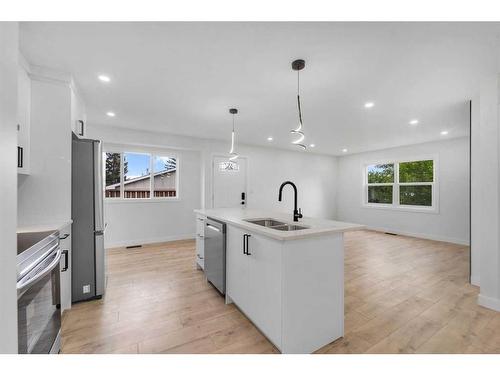 4932 Marlborough Drive Ne, Calgary, AB - Indoor Photo Showing Kitchen With Double Sink With Upgraded Kitchen