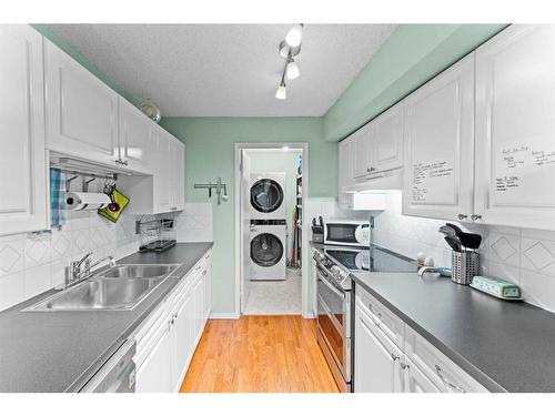 308-2218 30 Street Sw, Calgary, AB - Indoor Photo Showing Kitchen With Double Sink