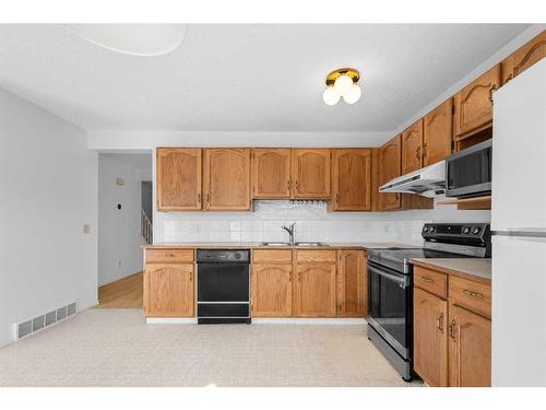 15 Bedford Manor Ne, Calgary, AB - Indoor Photo Showing Kitchen With Double Sink