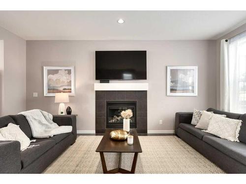 39 Nolanfield Terrace Nw, Calgary, AB - Indoor Photo Showing Living Room With Fireplace