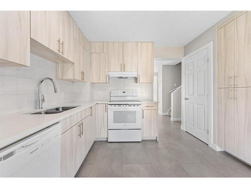 48 Dovercliffe Way Se, Calgary, AB - Indoor Photo Showing Kitchen With Double Sink