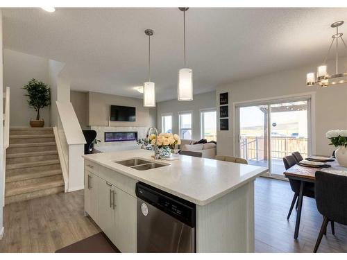 294 Walgrove Boulevard Se, Calgary, AB - Indoor Photo Showing Kitchen With Double Sink