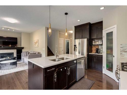 114 Sherwood Mount Nw, Calgary, AB - Indoor Photo Showing Kitchen With Stainless Steel Kitchen With Double Sink With Upgraded Kitchen