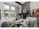 12 Liberty Place, Sylvan Lake, AB  - Indoor Photo Showing Living Room With Fireplace 