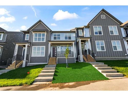 443 Livingston Way Ne, Calgary, AB - Outdoor With Deck Patio Veranda With Facade