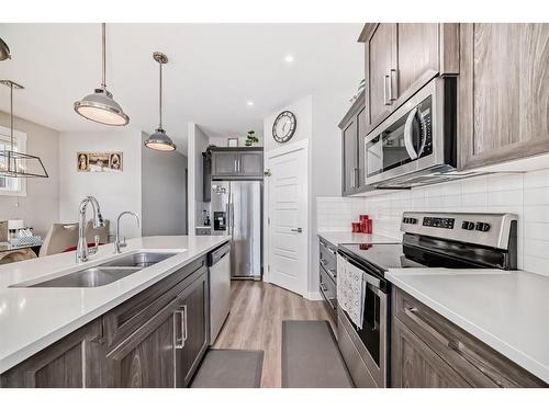 146 Skyview Circle Ne, Calgary, AB - Indoor Photo Showing Kitchen With Stainless Steel Kitchen With Double Sink With Upgraded Kitchen