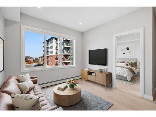 2203-395 Skyview Parkway Ne, Calgary, AB - Indoor Photo Showing Living Room