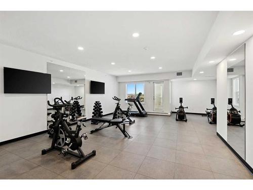 2203-395 Skyview Parkway Ne, Calgary, AB - Indoor Photo Showing Gym Room