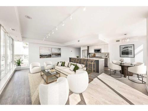 2706-510 6 Avenue Se, Calgary, AB - Indoor Photo Showing Living Room