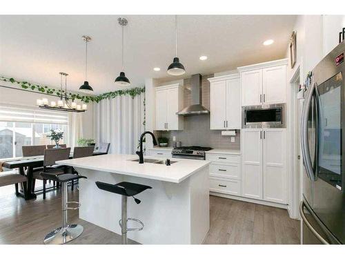 45 Savanna Alley Ne, Calgary, AB - Indoor Photo Showing Kitchen With Upgraded Kitchen