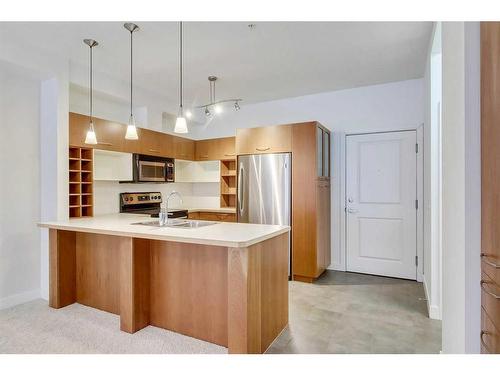 115-3600 15A Street Sw, Calgary, AB - Indoor Photo Showing Kitchen