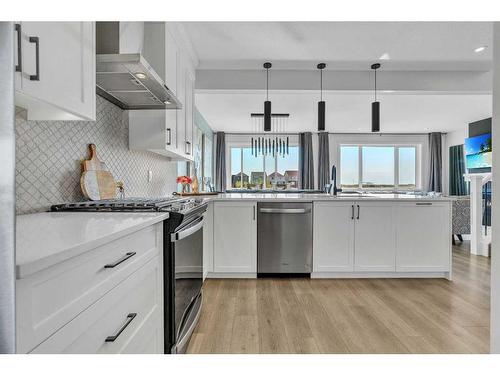 18 Savoy Landing Se, Calgary, AB - Indoor Photo Showing Kitchen With Upgraded Kitchen