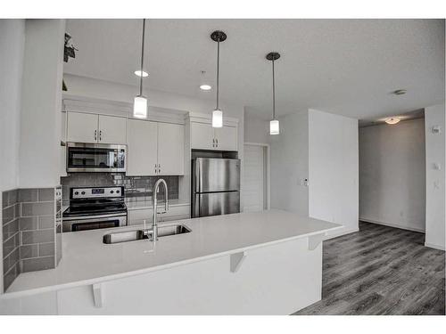 326-20 Seton Park Se, Calgary, AB - Indoor Photo Showing Kitchen With Double Sink With Upgraded Kitchen