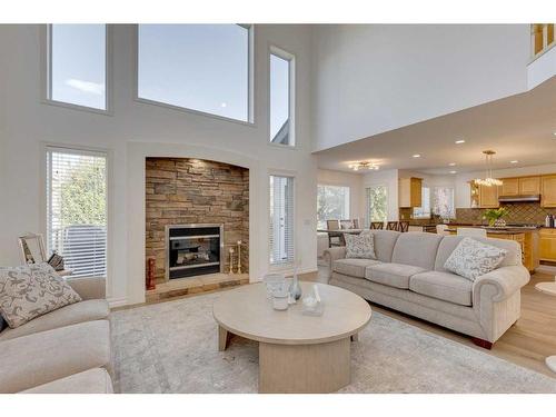 9 Cranwell Place Se, Calgary, AB - Indoor Photo Showing Living Room With Fireplace